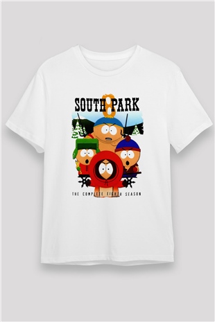 South Park Beyaz Unisex Tişört T-Shirt