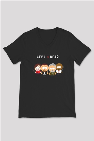 South Park Siyah Unisex V Yaka Tişört T-Shirt