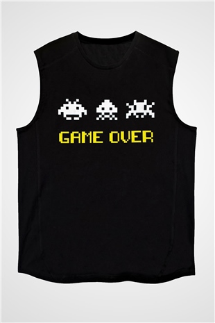 Space Invaders Siyah Unisex  Kolsuz Tişört