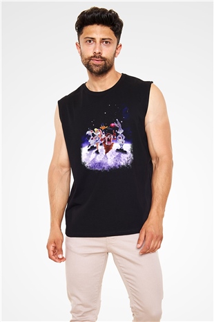 Space Jam Siyah Unisex Kolsuz Tişört