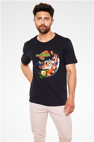 Space Jam Siyah Unisex Tişört