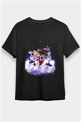 Space Jam Siyah Unisex Tişört