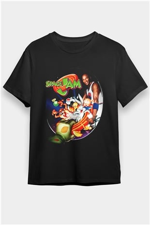 Space Jam Siyah Unisex Tişört