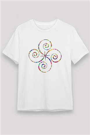 Spiral Beyaz Unisex Tişört T-Shirt - TişörtFabrikası