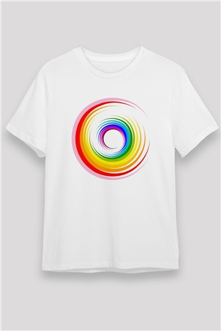 Spiral Beyaz Unisex Tişört T-Shirt - TişörtFabrikası