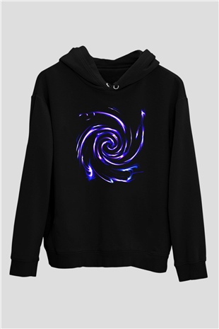 Spiral Siyah Unisex Hoodie