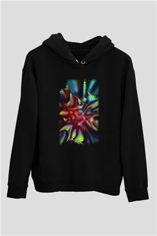 Spiral Siyah Unisex Hoodie