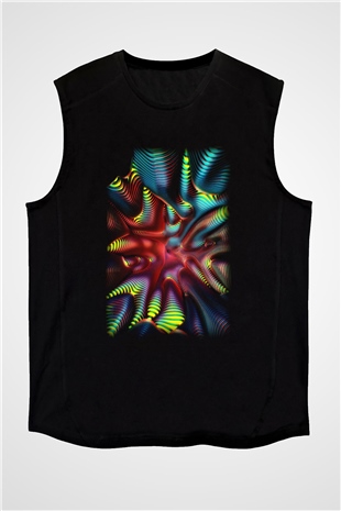 Spiral Siyah Unisex Kolsuz Tişört