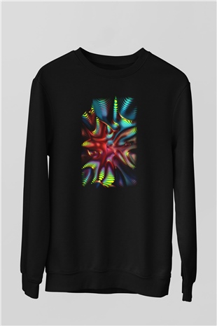 Spiral Siyah Unisex Sweatshirt