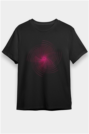 Spiral Siyah Unisex Tişört T-Shirt - TişörtFabrikası