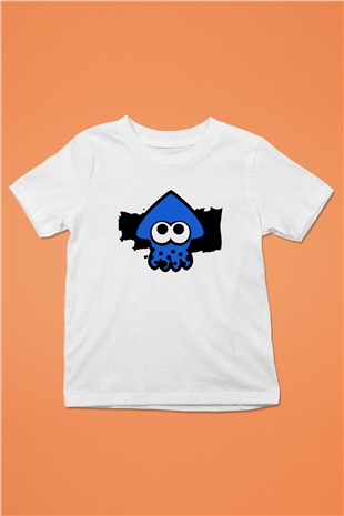 Splatoon Baskılı Beyaz Unisex Çocuk Tişört