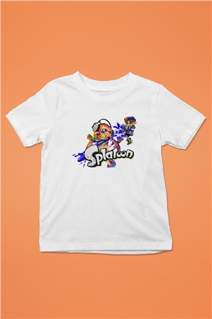 Splatoon Beyaz Unisex Çocuk Tişört