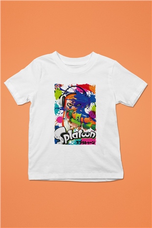 Splatoon Beyaz Unisex Çocuk Tişört