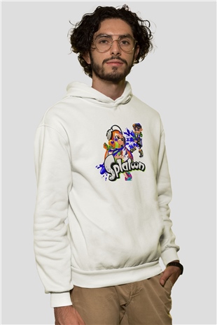 Splatoon Beyaz Unisex Hoodie