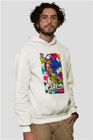 Splatoon Beyaz Unisex Hoodie
