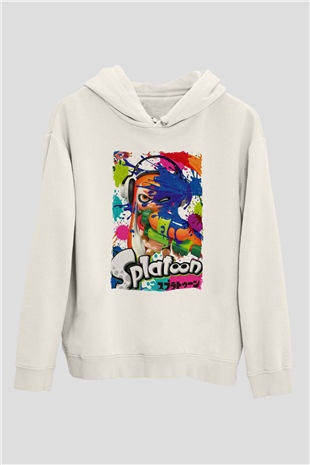 Splatoon Beyaz Unisex Hoodie