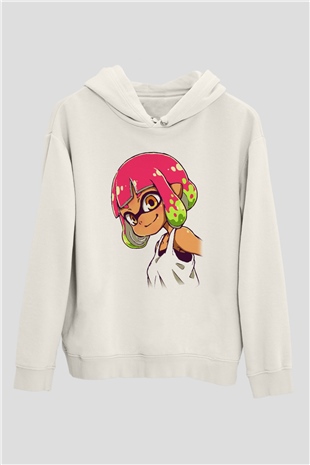 Splatoon Beyaz Unisex Hoodie