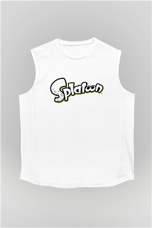 Splatoon Beyaz Unisex Kolsuz Tişört