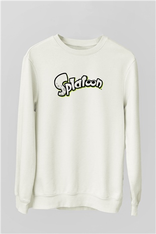 Splatoon Beyaz Unisex Sweatshirt