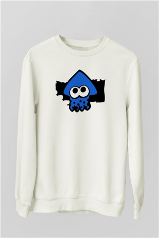 Splatoon Beyaz Unisex Sweatshirt