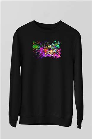 Splatoon Siyah Unisex Sweatshirt