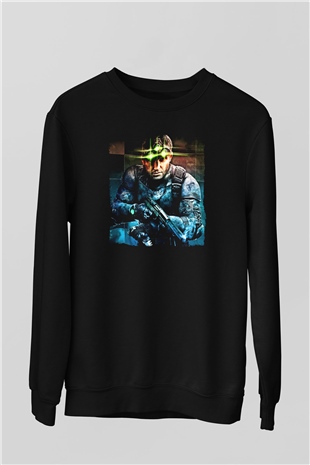 Splinter Cell Siyah Unisex Sweatshirt