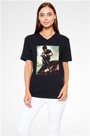 Splinter Cell Siyah Unisex V Yaka Tişört
