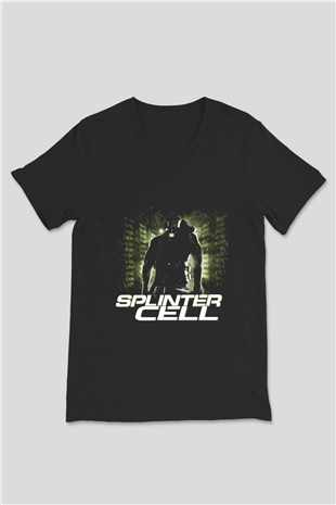 Splinter Cell Siyah Unisex V Yaka Tişört