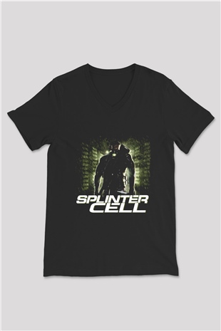 Splinter Cell Siyah Unisex V Yaka Tişört