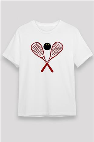 Squash Baskılı Unisex Beyaz Tişört - Tshirt