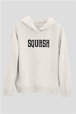 Squash Baskılı Unisex Ekru Hoodie