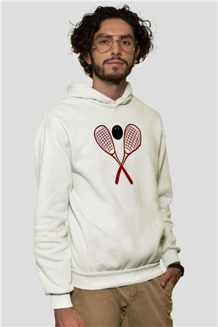 Squash Baskılı Unisex Ekru Hoodie