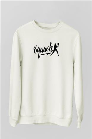 Squash Baskılı Unisex Ekru Sweatshirt
