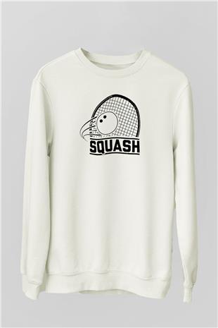 Squash Baskılı Unisex Ekru Sweatshirt