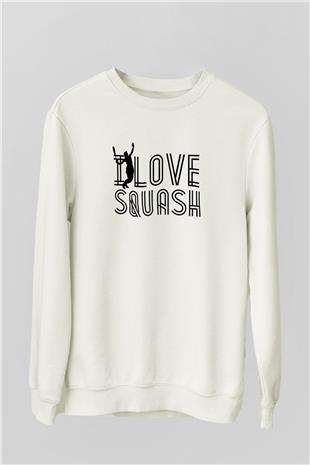 Squash Baskılı Unisex Ekru Sweatshirt