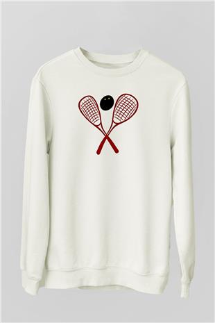 Squash Baskılı Unisex Ekru Sweatshirt