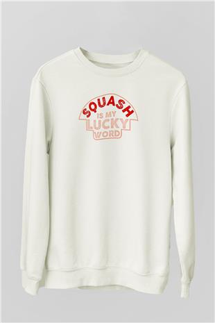 Squash Baskılı Unisex Ekru Sweatshirt