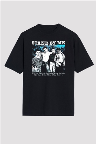 Stand by Me Siyah Oversize Tişört