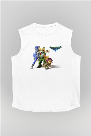 Star Fox Beyaz Unisex Kolsuz Tişört