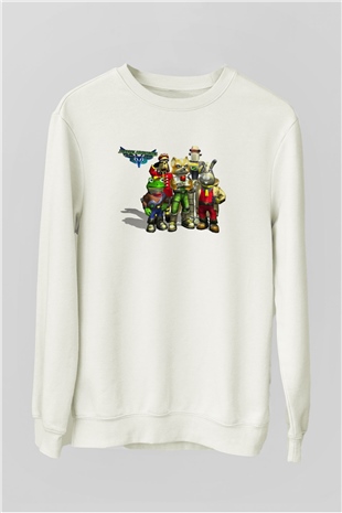 Star Fox Beyaz Unisex Sweatshirt