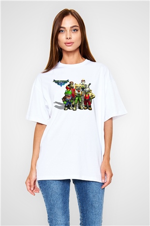Star Fox Beyaz Oversize Tişört Oversize T-shirt
