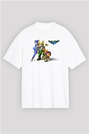 Star Fox Beyaz Oversize Tişört Oversize T-shirt