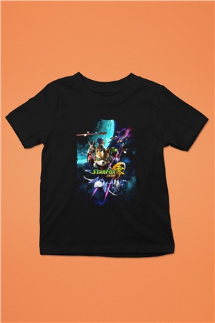 Star Fox Siyah Unisex Çocuk Tişört