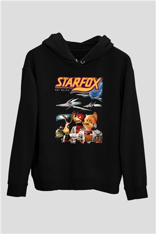 Star Fox Siyah Unisex Hoodie