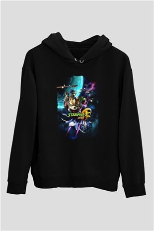 Star Fox Siyah Unisex Hoodie