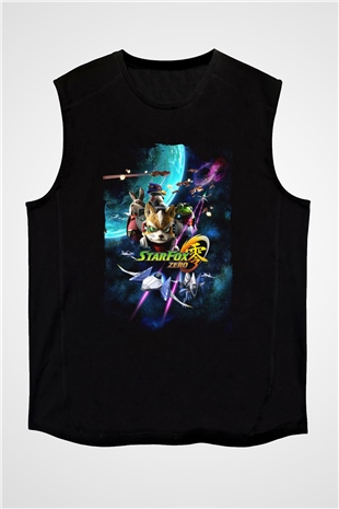 Star Fox Siyah Unisex Kolsuz Tişört