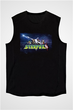 Star Fox Siyah Unisex Kolsuz Tişört
