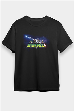 Star Fox Siyah Unisex Tişört T-Shirt