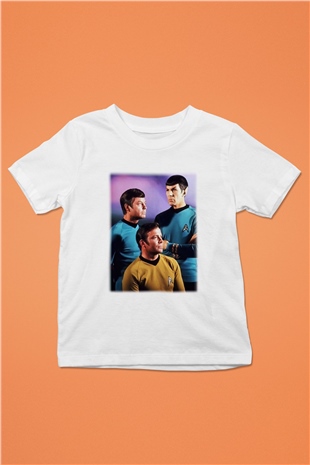 Star Trek Baskılı Beyaz Unisex Çocuk Tişört
