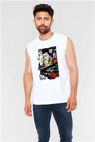 Star Trek Beyaz Unisex Kolsuz Tişört